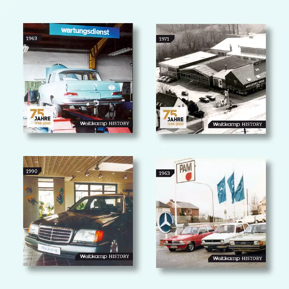 Social Media Postserie Historie Autohaus Weitkamp