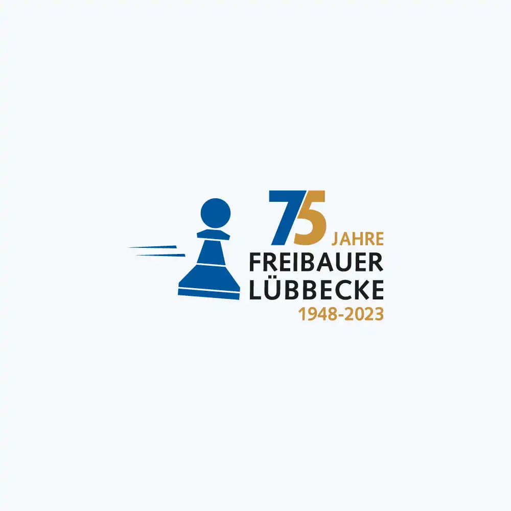 Jubiläumslogo 75 Jahre Freibauer Lübbecke